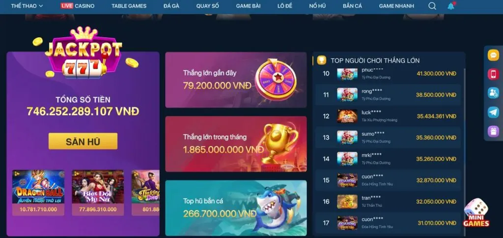 Một bố cục hiển thị nhiều loại trò chơi slot khác nhau tại sam86 chính thức